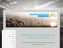 Tablet Screenshot of fahrradverleih-hansen.de